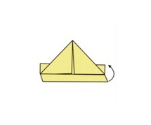 Barca Origami din hârtie pentru copii instrucțiuni pas cu pas