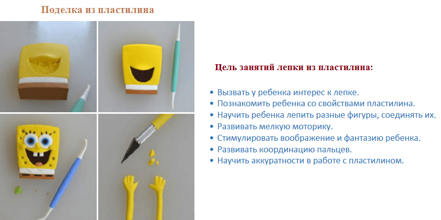 Детская поделка из пастилина